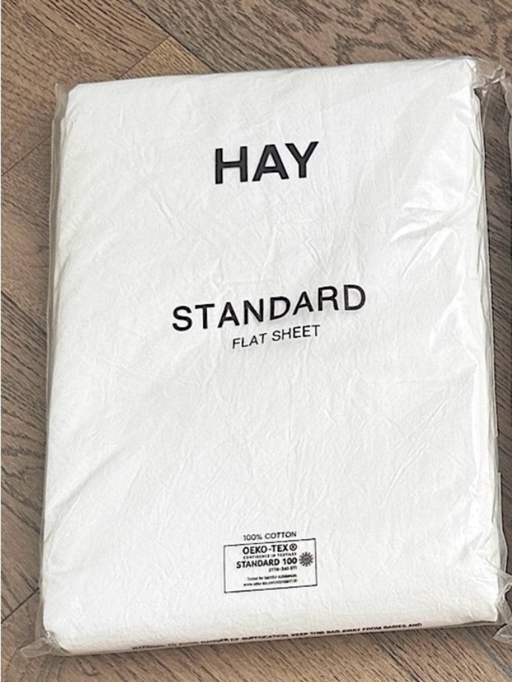 Hay Standard flat sheet, white, full/queen